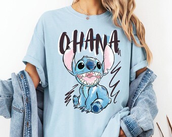 Disney Stitch Ohana Shirt, Disney Lilo & Stitch Tee, Retro Stitch Shirt, Dog Lover Shirt, Magic Kingdom Shirt, Disneyland Shirt