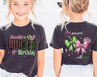 Custom Wicked Verjaardagsshirt Gepersonaliseerde Wicked Verjaardagsshirt Cadeau Verjaardagsshirt Aangepast Prinses Verjaardag T-shirt Familie Verjaardagsshirt