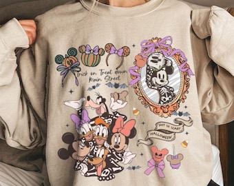 Camiseta de Halloween de Mickey de Disney, sudadera de viaje de Halloween de Disney, camiseta de Halloween de Disneyland, camiseta de Halloween de Mickey y sus amigos