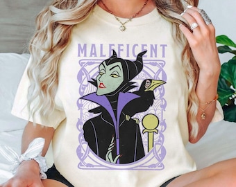 Vintage Disney Villains Sleeping Beauty Maleficent Old School Poster Shirt, Disney Maleficent Shirt, Disney Villains Shirt, Disneyland Tee