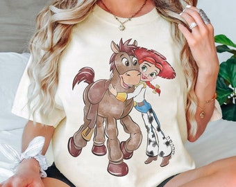 Retro Disney Toy Story Tshirt, Toy Story Jessie und Bullseye Shirt, Disneyland Shirts, Disneyworld Shirts, Disney Familien Reise 2024 Shirts