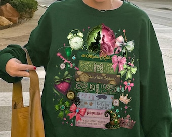 Felpa con cappuccio Wicked Changed For Good, girocollo Defy Gravity Broomstick Magic Wand, divertente maglietta letteraria popolare per gli appassionati di musica