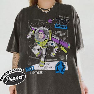 Vintage Buzz Lightyear Comfort Colors Shirt, Toy Story Shirt, Toy Story Birthday Shirt, Disney Pixar Shirt, Disneyland Trip 2055