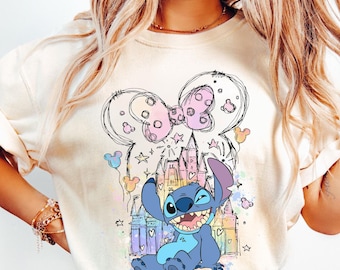 Maglietta Disney Stitch, maglietta Mickey Castle, maglietta Dog Lover, maglietta Lilo e Stitch, maglietta Minnie Bow, maglietta Magic Kingdom, maglietta Disneyland