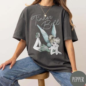 Vintage Disney Tinker Bell Comfort Colors Shirt, Tinkerbell 1953 Neverland Shirt, Peter Pan Shirt, Fairy Magical Shirt, Disneyworld Shirts