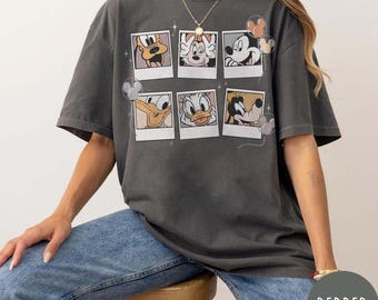 Vintage Disney Mickey Polaroid Comfort Colors® Shirt, Mickey and Friends Shirt, Disneyland Shirt, Disneyworld Shirt, Disney Family Shirts