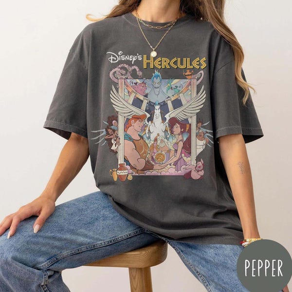 Vintage 90's Disney Hercules Comfort Colors® Shirt, Retro Hercules 1997 Shirt, Magic Kingdom Shirt, Disneyworld Shirt, Disney Family Shirts
