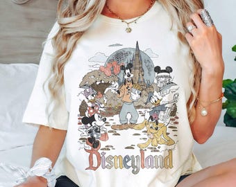 Retro Disneyland Comfort Colors Shirt, Vintage Mickey And Friends Shirt, Disney Family Trip Shirt, Disney 2025 Trip, Magic Kingdom Shirt