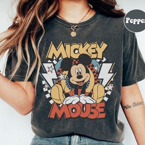 Comfort Colors® Vintage Mickey Mouse Shirt, Disney Mickey 1928 T-Shirt, Retro Mickey Shirt, Disney Trip Shirt, Checkered Mickey Shirt