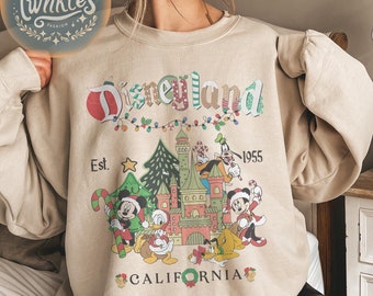 Vintage Disneyland Christmas Shirts, Mickey and Friends Christmas Shirt, Disneyland Christmas Sweatshirt, Disney Christmas Family Shirts