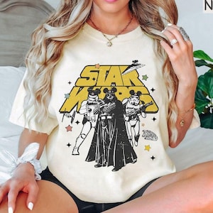 Retro Disney Star Wars Funny Shirts, Darth Vader Shirt, Disneyland Shirt, Disney Star Wars Outfit, Disney Gifts Shirt, Star Wars Family Tee