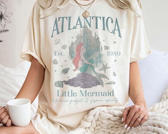 Vintage 90s Disney Little Mermaid Comfort Colors Shirt, Atlantica Little Mermaid Ariel Shirt, Ariel Shirt, Princess Shirts, Disney Shirts