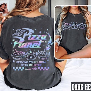 Maglietta Vintage Pizza Planet, Maglietta Toy Story, Maglietta Toy Story Alien, Maglietta Pizza Planet Alien, Amici di Toy Story, Magliette Disney