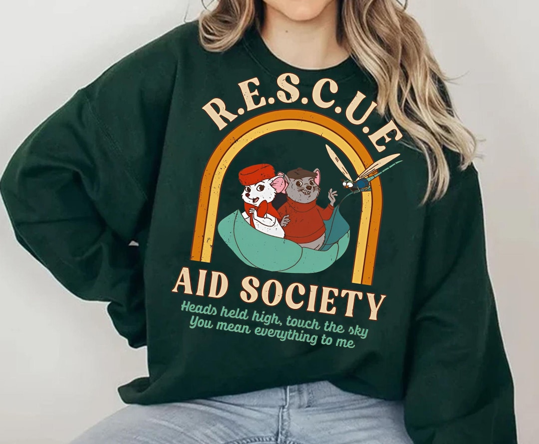 Vintage 70S the Rescuers Bernard and Bianca Shirt, Rescue Aid Society T ...