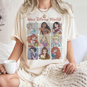 Retro Disney Princess Shirts, Vintage Disney Princess , Disney Family matching shirt, Funny Princess Disney Shirt, Disney Family Trip Shirt