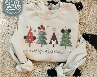 Disney Christmas Tree Sweatshirts, Mickey Christmas Shirts, Merry Christmas Gift, Disney Family Matching Christmas Shirt, Disney Xmas Shirt
