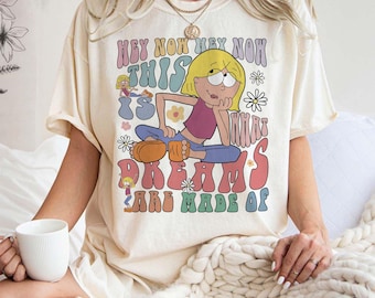 Disney süßes Lizzie McGuire Comfort Farben Shirt, aus Träumen gemachtes Retro-Shirt, Disney Urlaub Reise Shirts, Disneyland Shirt