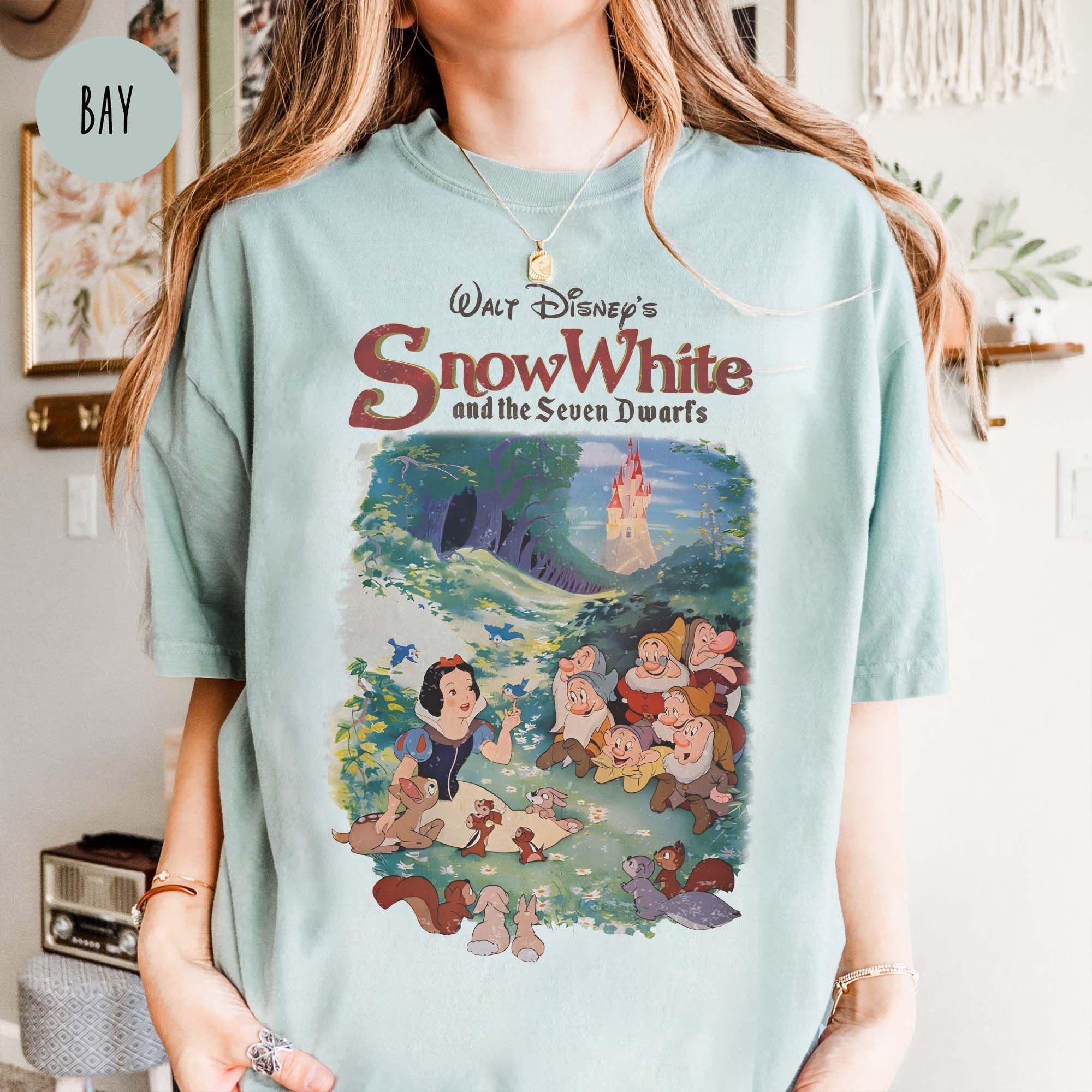 Retro 90s Disney Snow White Comfort Colors Shirts, Disney 