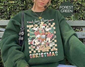 Vintage Mickey and Friends Christmas Sweatshirt, Mickey's Very Merry Christmas Party, Disney Christmas Sweatshirt, Christmas Family Shirts