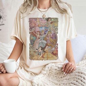 Retro Disney Princess Comfort Colors Shirt, Disney Princess Shirt, Disney Girl Trip Shirt, Disney Woman Shirt, Disney Princess Group Shirts