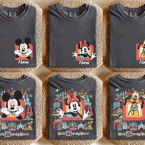 Custom Walt Disneyworld 2 Side Shirt, Custom Name Disney Family 2025 Shirts, Mickey And Friends Shirt, Disney Group All Characters Shirt