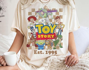 Maglietta a scacchi retrò Disney Toy Story, Maglietta You've Got A Friend, Maglietta Disneyland, Maglietta Disneyworld, Maglietta Disney Vacation, Maglietta Disney Trip