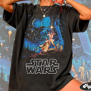 Vintage Star Wars Comfort Colors Shirt, Star Wars Shirt, Star Wars A New Hope Faded Shirt, Starwars Disneyland Shirt, Disney Family Shirt