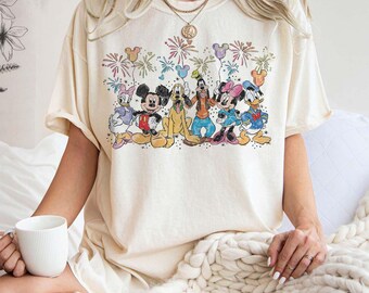 Comfort Colors® Mickey and Friends Shirt, Watercolor Disney Shirt, Disney Vacation Shirt, Retro Walt Disney Shirt, Disney Family Vacation