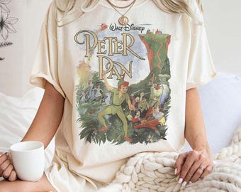 Vintage Walt Disney Peter Pan Shirt, Vintage Disney Shirt, Disneyland Family, Disneyworld Shirt, Harry Hudson Shop, Disney Tinker Bell