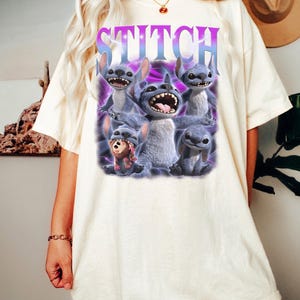 Retro Disney Stitch Shirt, Lilo & Stitch Movie 2025 Shirt, Disneyland Birthday Gifts Shirt, Disneyworld Shirt, Stitch Family Graphic Tee image 5