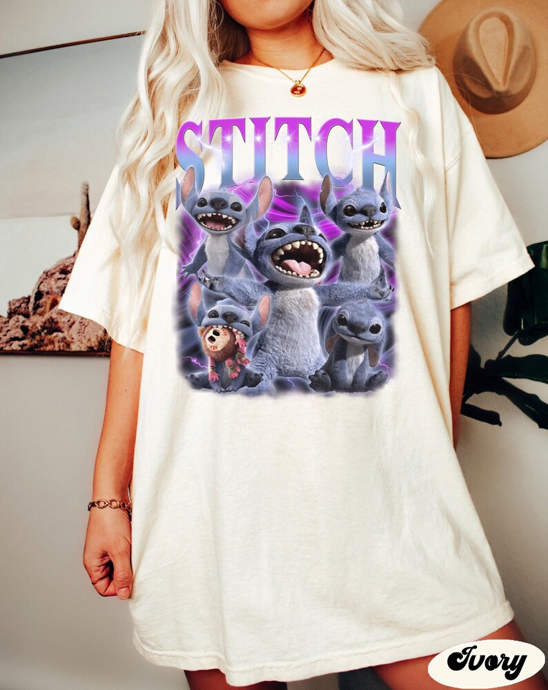 Retro Disney Stitch Shirt, Lilo & Stitch Movie 2025 Shirt, Disneyland Birthday Gifts Shirt, Disneyworld Shirt, Stitch Family Graphic Tee image 5