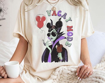 Camiseta de Maléfica en modo vacaciones, divertida camiseta de villanos de Disney, camiseta de Disneyworld WDW, divertido atuendo de Disney, viaje familiar a Disney