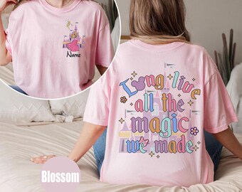 Long Live All The Magic We Made Shirt, Personalized Disney Princess Shirt Disney 1971 Shirt, Disney Castle Shirt,  Tiana Ariel Tinkerbell