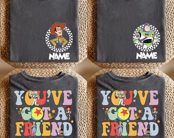 Camiseta personalizada a juego de Toy Story para toda la familia, camiseta personalizada de Disney para el viaje familiar, camiseta de Buzz Lightyear para niño, camiseta de Woody para papá, camiseta de Jessie para mamá