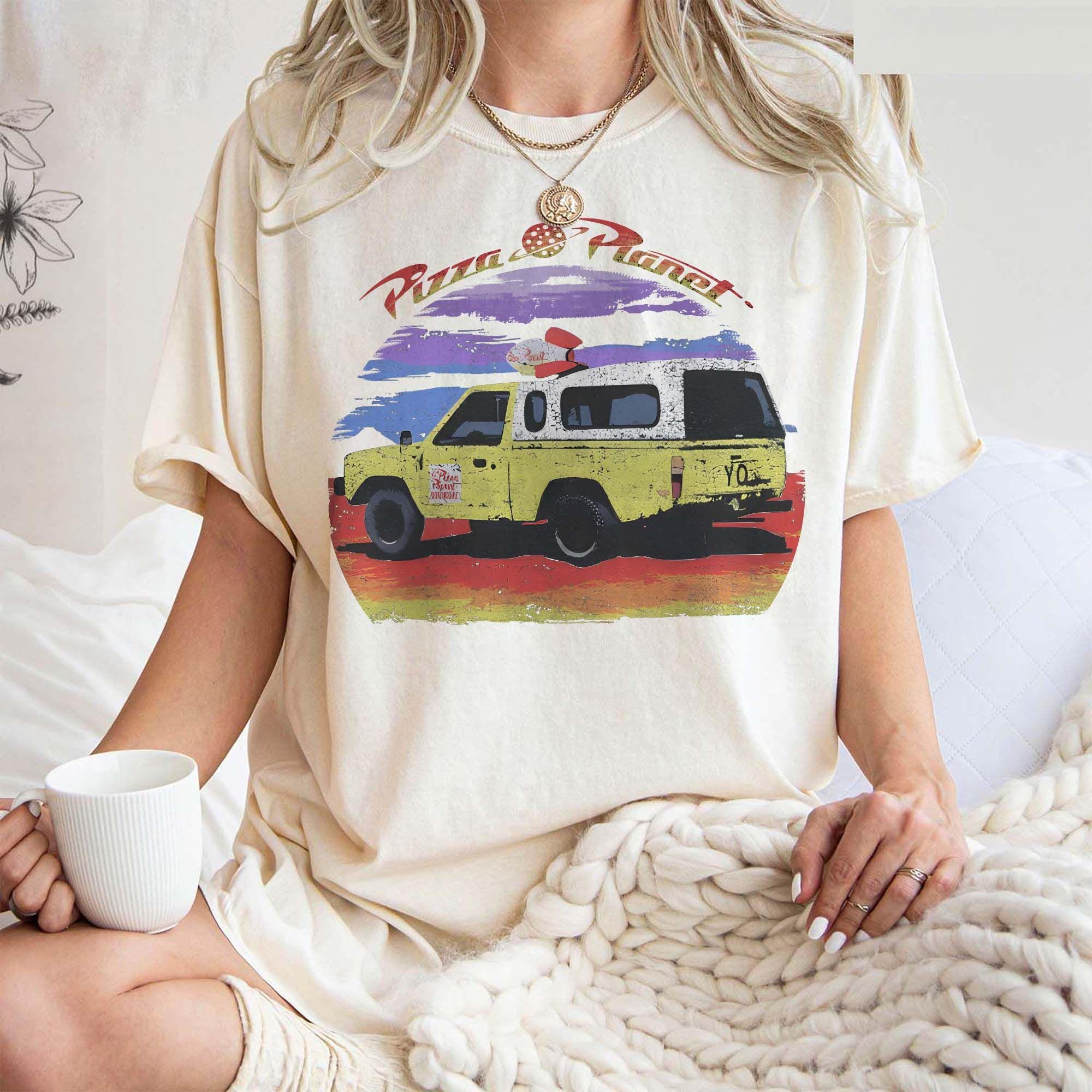 Vintage Disney Pixar Toy Story Pizza Planet Truck Distressed Shirt 