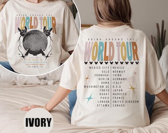 Epcot World Tour Shirt, Drink Around The World Shirt, Disney Group Trip Shirt, Epcot Disney World Shirt, Epcot Drink Around the World Tee