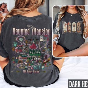 Vintage Haunted Mansion Map 2 Side Shirts, Disney The Haunted Mansion Shirt, Retro Disney Halloween Shirt, Disney Trip Shirt, Halloween Gift