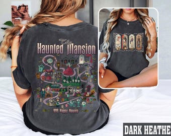 Vintage Haunted Mansion Map 2 Side Shirts, Disney The Haunted Mansion Shirt, Retro Disney Halloween Shirt, Disney Trip Shirt, Halloween Gift