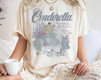 Vintage Disney Cinderella Comfort Colors® Shirt, Walt Disney Princess Shirt, Cinderella Shirt, Disneyworld Shirts, Disney Family Shirts