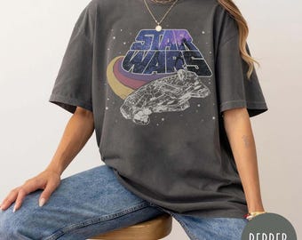 Magliette retrò di Star Wars, Maglietta retrò di Star Wars, Star Wars Una nuova speranza sbiadita, Magliette Disneyworld, Magliette per la famiglia Disney, HarryHudsonShop