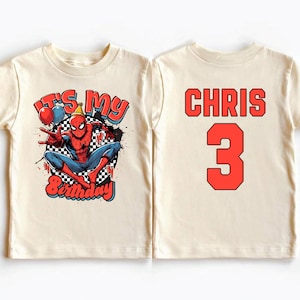 Custom Spiderman Birthday Boy Shirt, Toddler Birthday Shirt, Custom Age Birthday Shirt, Spider Web Shirt, Custom Birthday Shirt,Spider Shirt