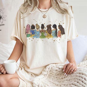 Comfort Colors Gift, Retro Disney Princess Shirt, Watercolor Princess Shirt, Disney Trip T-Shirt, Disney Princess, Disneyworld Princess Gift