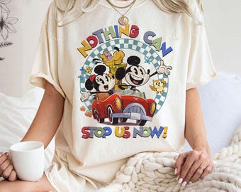 Camiseta Disney Mickey & Minnie's Runaway Railway Nothing Can Stop Us Now, regalo de vacaciones familiares de WDW Magic Kingdom Disneyland