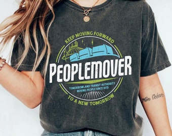 Retro Disney Space Mountain Shirt, Peoplemover Keep Moving Forward T-shirt, Tomorrowland Magic Kingdom Tee, Funny Disney Gift, Disney Family