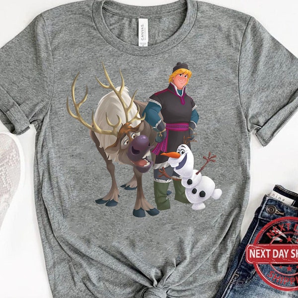 Disney Frozen Kristoff Olaf Sven Christmas Disney Family Matching T-shirt, Disneyland Trip