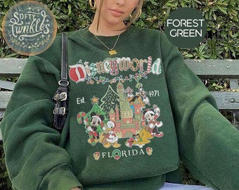 Vintage Disneyworld Christmas Shirts, Mickey and Friends Christmas Shirt, Disneyworld Christmas Sweatshirt, Disney Christmas Family Shirts