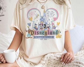 Disneyland Est 1955 Kalifornien Shirt, Vintage Disneyland Shirt, glücklichster Ort auf Erden Shirt, Vintage Disney Shirts, Retro Disney Shirt