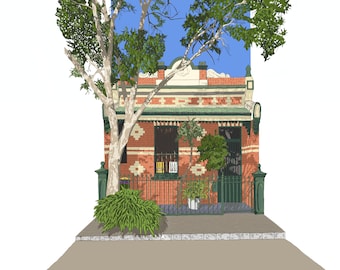 Australian Terrace House - Physical Print