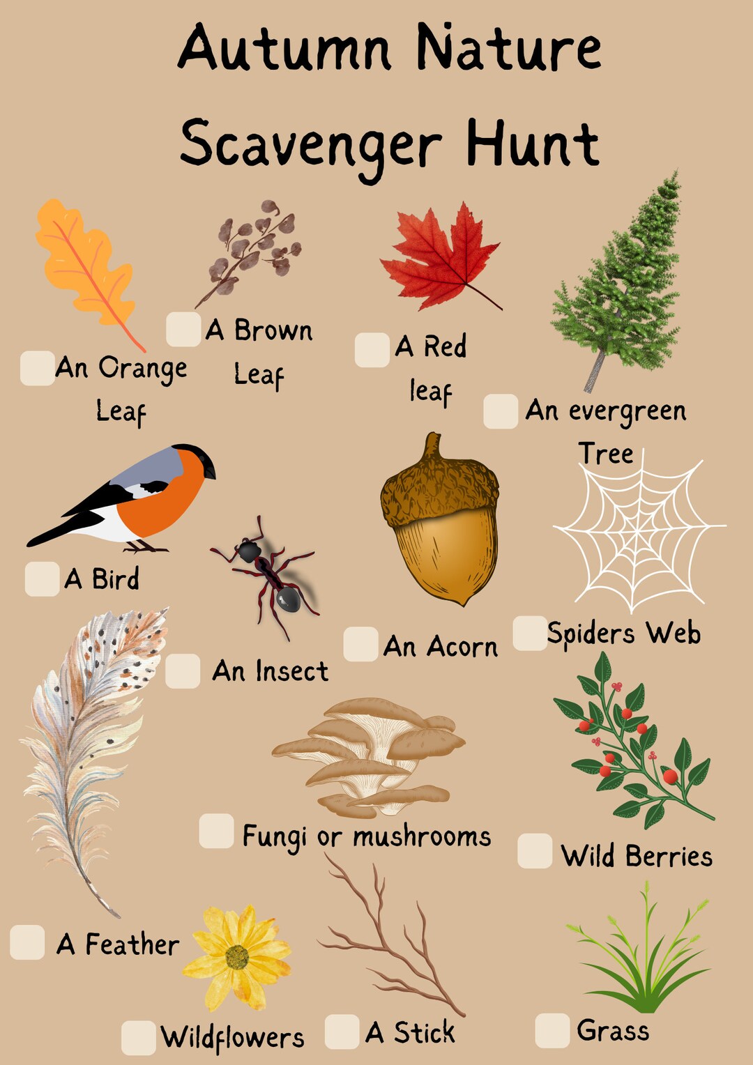 PRINTABLE Instant Download Children's Activity Nature - Etsy