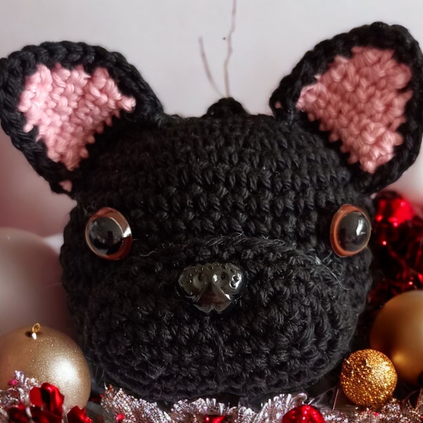 Porte clé bouledogue au crochet